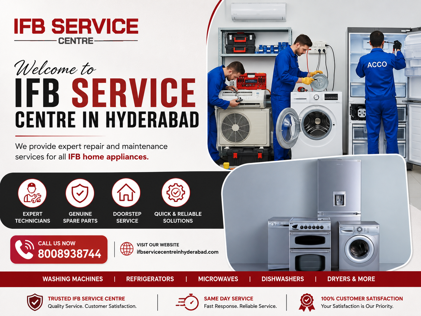 Trusted IFB Service Center Hyderabad with doorstep appliance repair